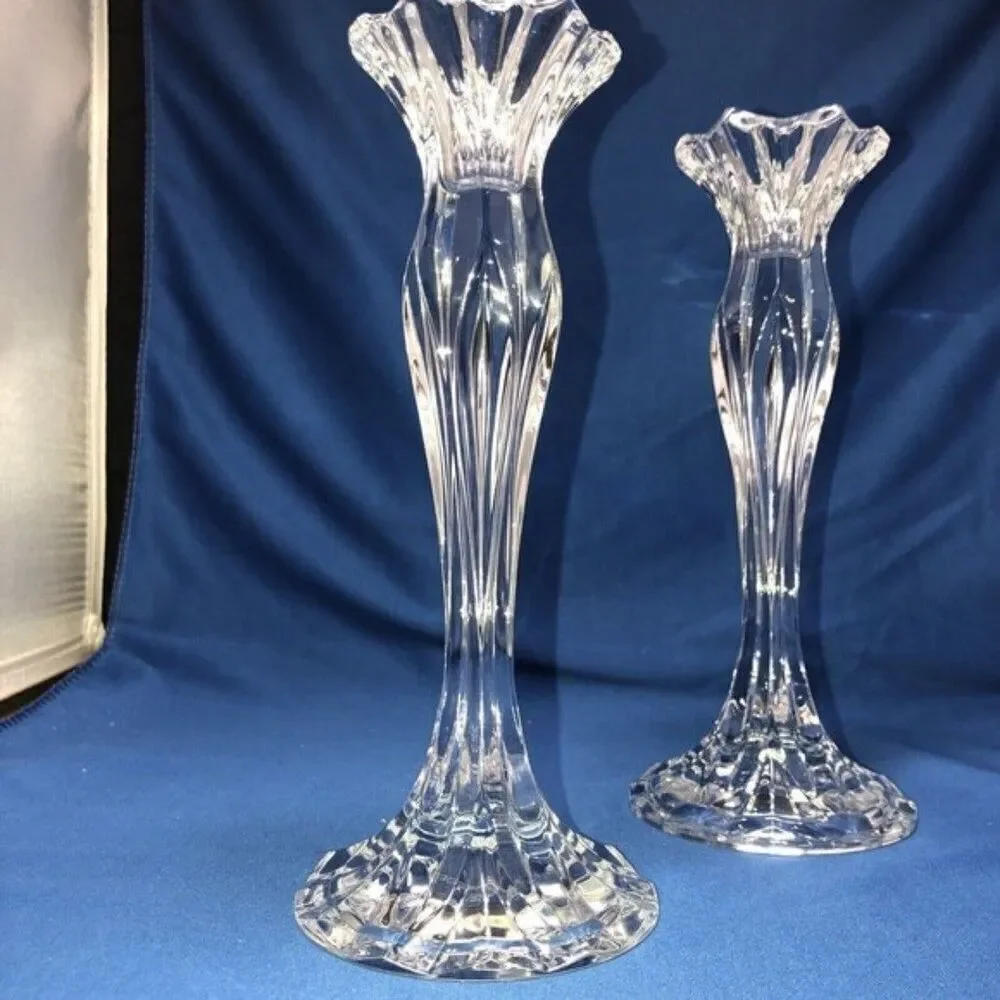 Beverly Clark Collection 2 Calliope Candle Holders Led Crystals 24% 8x4
